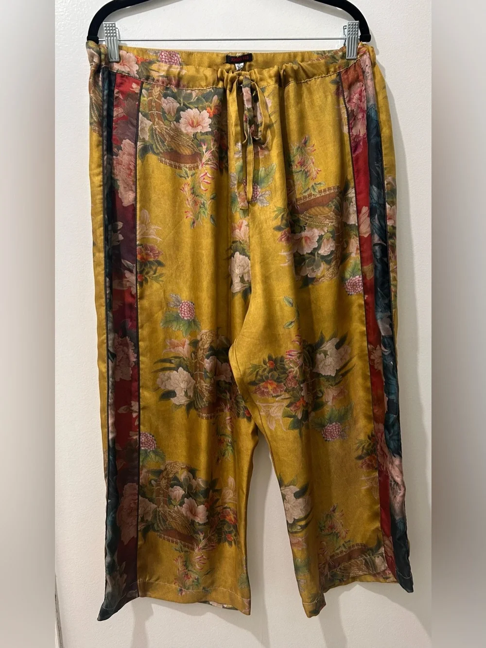 Johnny Was Dylan Pant Silk Floral Wideleg Palazzo Pants Large NWT MSRP $275 Chic - Picture 3 of 16